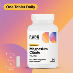 PureFormulas Magnesium Citrate – Supplement for Sleep, Heart Health – Non-GMO…