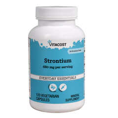 Vitacost Strontium – 680 mg – BONE HEALTH – 120 Vegetarian Capsules – 3/2027