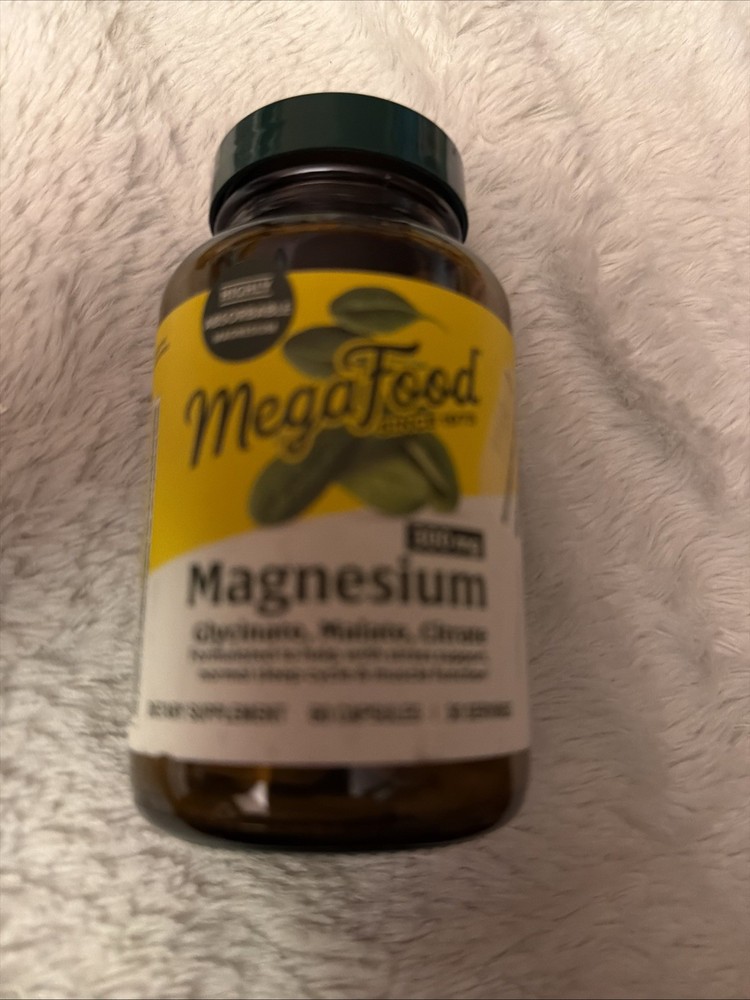 MegaFood Magnesium – Glycinate – Citrate – Malate 300mg Supplement – Exp 07/2026