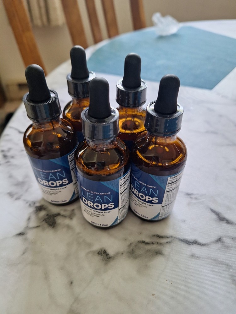 LEAN DROPS Supplement Supports Weight Loss (5 Sealed Bottles) Best By 07/27