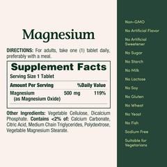 Nature’s Bounty Magnesium Supplements – 500 200 Count (Pack of 1)