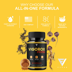 Vigorox Prime Max Performance Supplement, VigoroxPrime (60 Capsules)