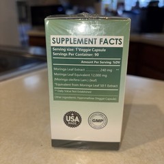 Moringa Capsules support good sleep, enhance energy and joint health 12000 mg