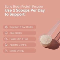 BLUEBIRD PROVISIONS Beef Bone Broth Protein Powder – Grass Fed Beef Protein P…