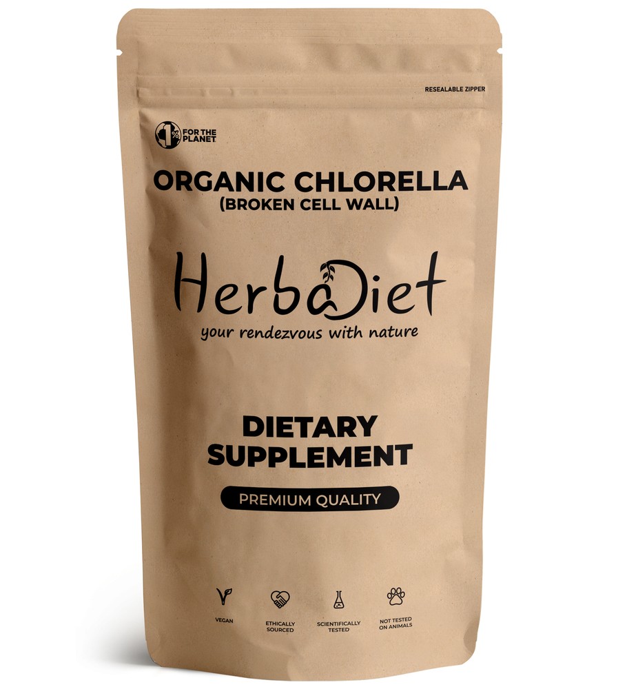 Organic Chlorella Powder Cleanse Superfood with Cracked Cell Wall 150g