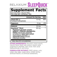Relaxium Sleep Quick Maximum Strength Melts, 100 Count (Pack of 1), No Color