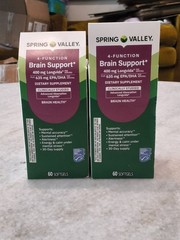 Spring Valley 4-Function Brain Support Dietary Supplement 60 Count Lot Of 2 2/27