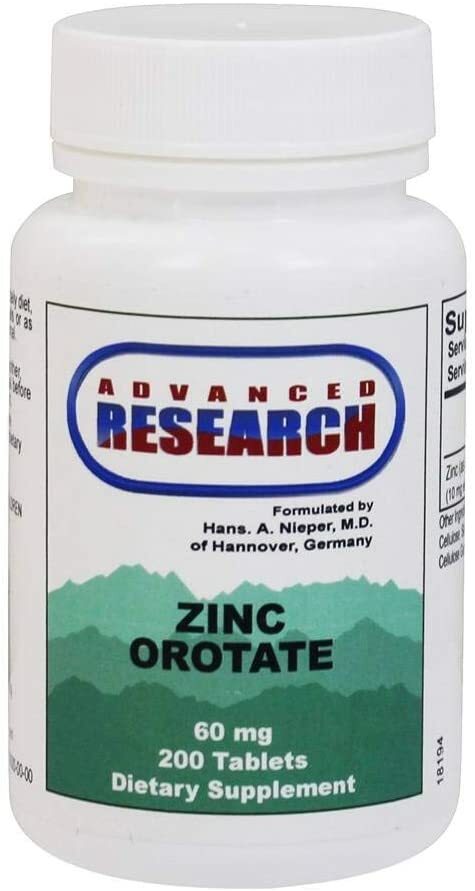 Advanced Research/Nutrient Carriers, Zinc Orotate 60 mg 200 Caps