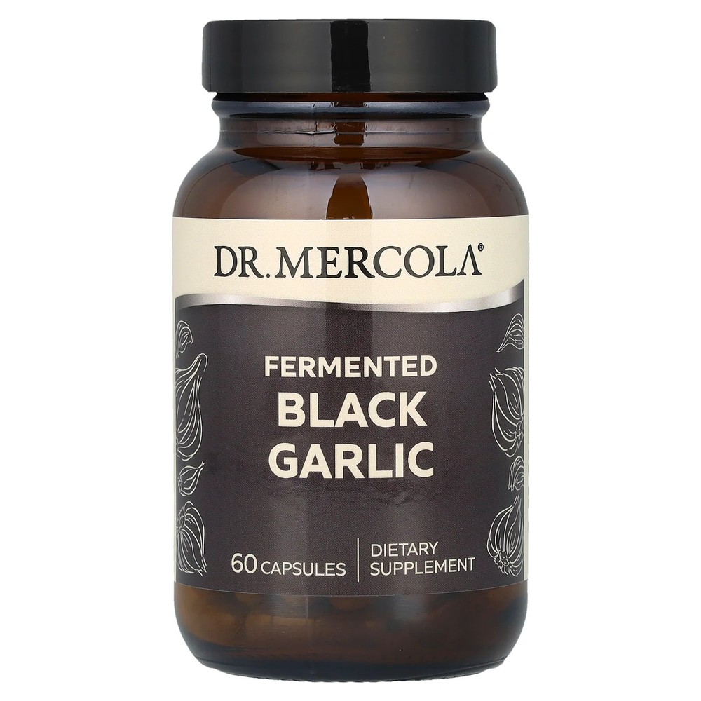 2 X Dr. Mercola, Fermented Black Garlic, 60 Capsules