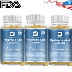 3x Hyaluronic Acid Capsules | 250 mg | 120 Capsules | Non-GMO |Gluten-Free