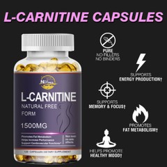 L-Carnitine 1500mg, High Potency Supports Natural Energy Production 120 Capsules