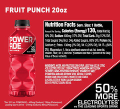 POWERADE ZERO Grape, 20 Fl Oz, 8 Pack