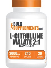 BulkSupplements L-Citrulline DL-Malate 240 Capsules – 3000mg Per Serving