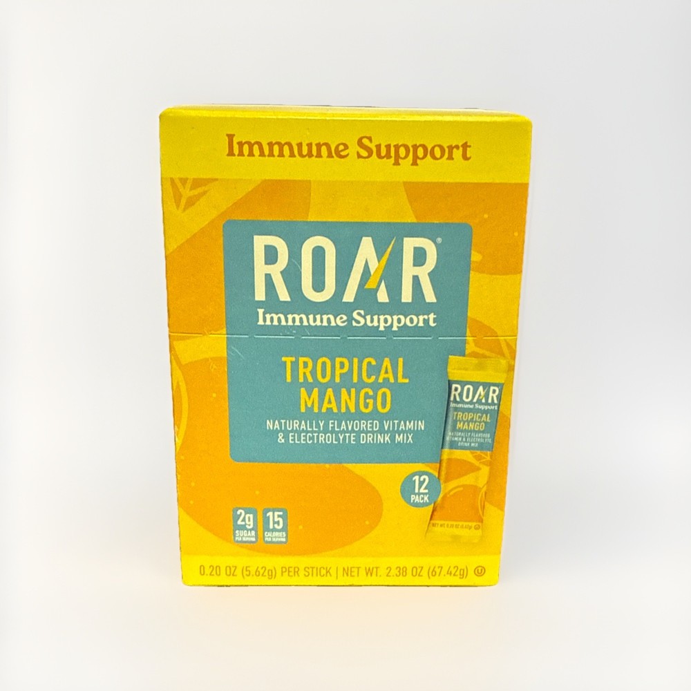 ROAR Flavored Vitamin & Electrolyte Drink Mix Tropical Mango 12pk 6/2027