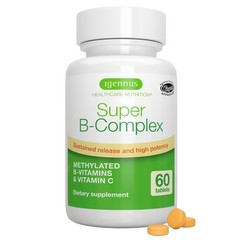 Igennus High Absorption Super B-Complex 60 Count (Pack of 1), Yellow