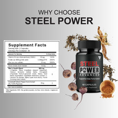 Steel Power Advanced Performance Supplement, Steel Power (60 Capsules)