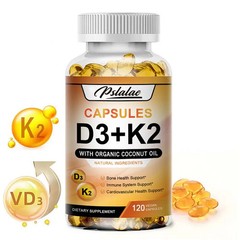 Vitamin D3 + K2 120pcs – Bone Dental and Cardiovascular Health, Enhance Immunity