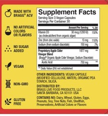 Bragg Apple Cider Vinegar , 90 Capsules Sealed Exp 02/2028 Fast Shipping