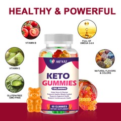 Keto Diet BHB Gummies 60pcs Weight Loss Control Candy Best For Fat Burner Gummy