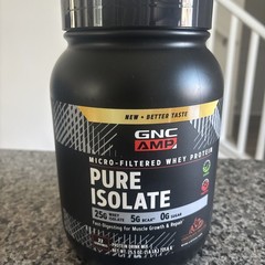 GNC AMP Pure Isolate Whey Protein chocolate Frosting Custard 22Servings