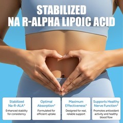 Stabilized R-Alpha Lipoic Acid ((True)) 600mg per Serving [[High Potency & up…