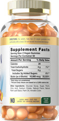 Biotin 10000mcg Gummies | 100 Count | Peach Flavor | Vegan, Non-GMO | by Carlyle