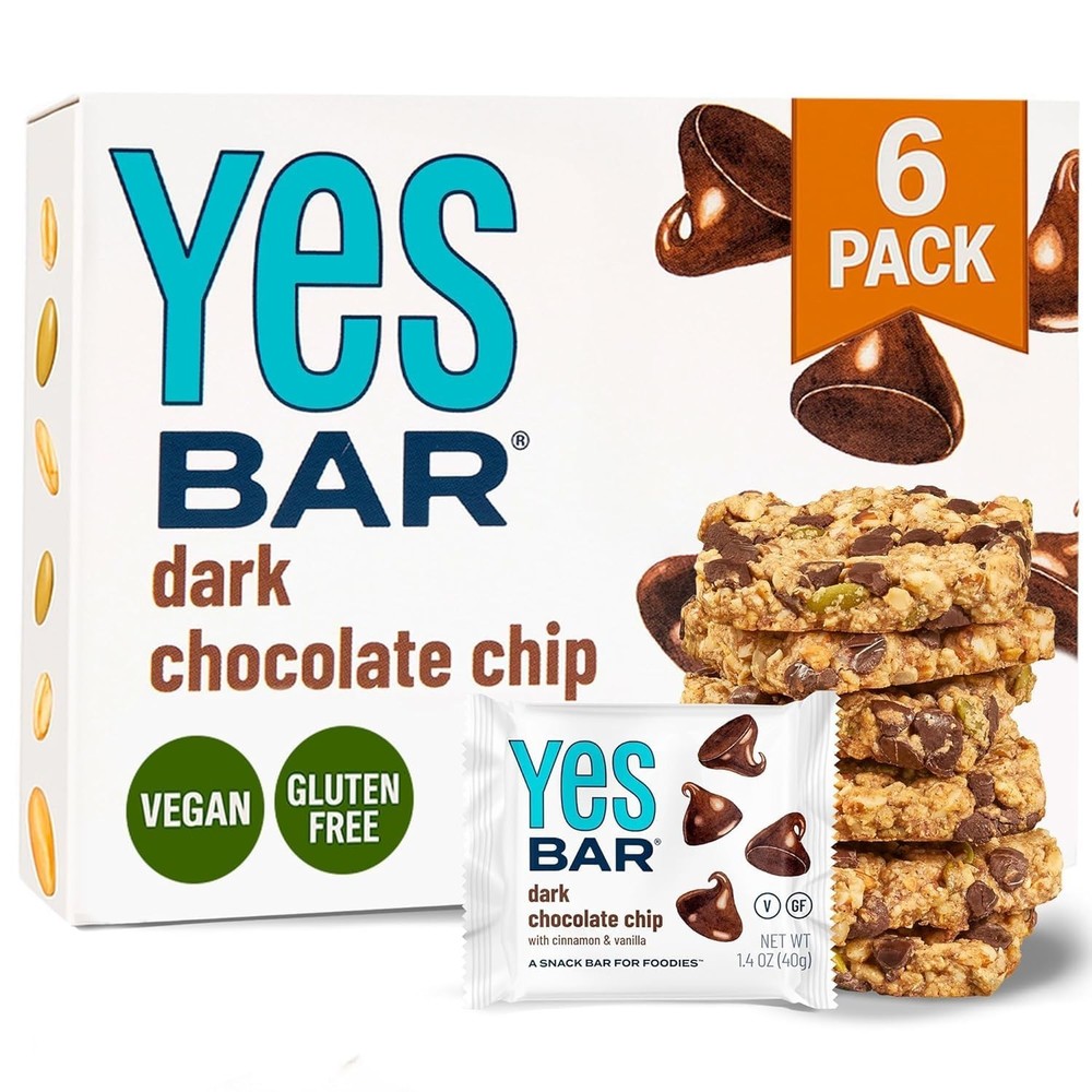 – Dark Chocolate Chip – Plant Based Protein, Decadent Snack Bar – Vegan, Paleo,