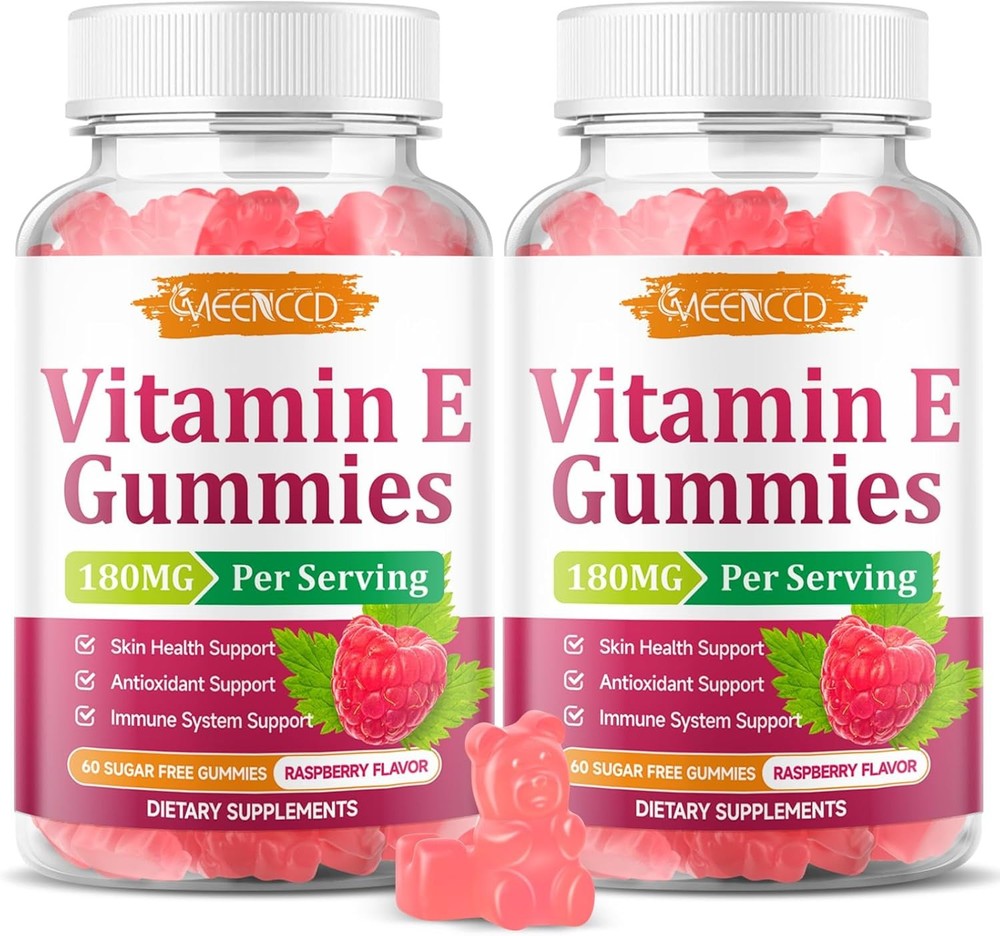 MEENCCD Vitamin E Gummies 400 IU 120 Count 2 Pack Sugar Free
