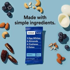 RXBAR Protein Bars, Protein Snack, Snack Bars, Blueberry, 9.1oz Box (5 Count)
