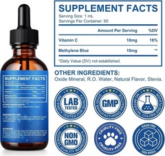 Blue Supplement – Pharmaceutical Grade, 2 FL OZ, 1% USP Grade, Liquid
