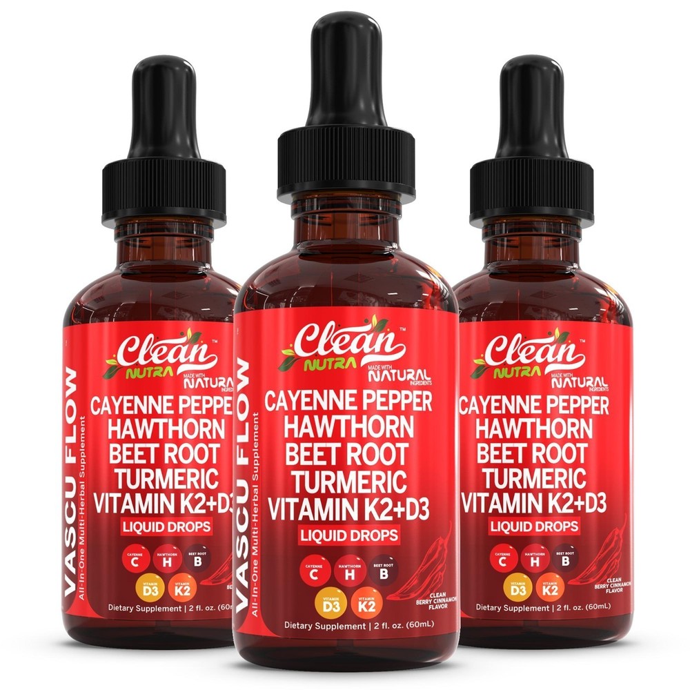 Cayenne Pepper Supplement Liquid Drops + Hawthorn Berry