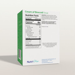 NutriWise Cream of Broccoli Soup, High Protein, Keto Diet Friendly, Low Carb 7ct