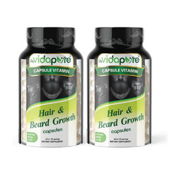 2x Beard Growth Supplement Men – Biotin Collagen Zinc Hair Skin Nails -Exp 08/25