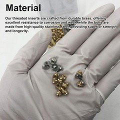 200Pcs Threaded Inserts Bolt Set 100pcs M3x4x5 Heat Set Insert Brass Nut with…