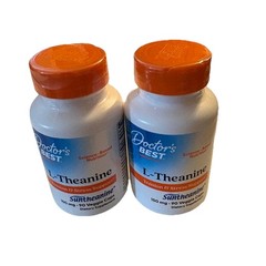 2PK Doctor’s Best L-Theanine W/Suntheanine, Stress Sleep 150mg 90 (180)Veg Caps