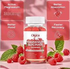 Magnesium Glycinate Gummies 600mg Sugar Free High Absorption Relax Muscle