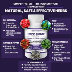 Thyroid Support Supplement, Weight Loss Complex with Iodine, 14 Vitamins & Herbs