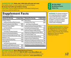 Multivitamin Tablets with Iron, Multivitamin for Women and Men for Daily Nutriti