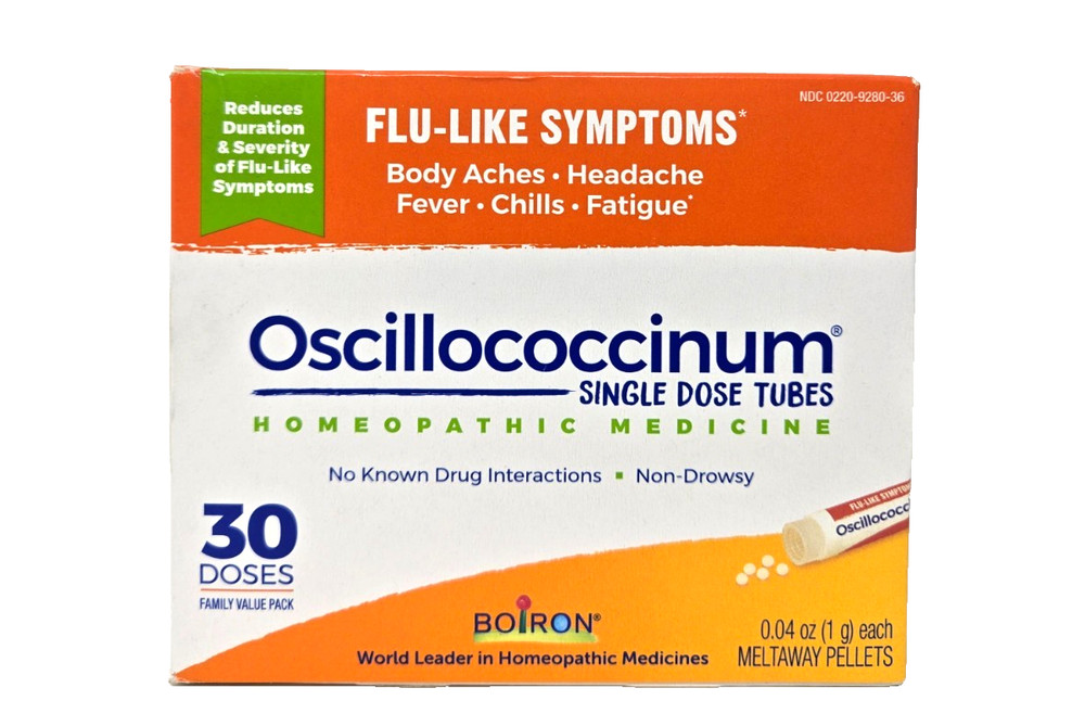 Boiron Oscillococcinum Flu-Like Symptom Homeopathic Medicine, 30 Doses
