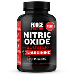 Force Factor Nitric Oxide Booster L-Arginine Muscle Pumps Endurance 120 Capsules
