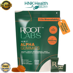 Root Labs 10-in-1 Alpha Shilajit Gummies – 4000mg Himalayan Shilajit – 120 Gummy