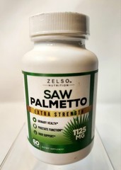 2 Pack Saw Palmetto Extra Strength 1125mg, 60 Capsules Each, Prostate Supplement