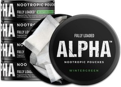 Wintergreen Alpha Nootropic Pouches – 75 Count, Nicotine Replacement for Clarity