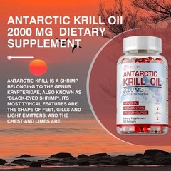 Antarctic Krill Oil 2000mg – Omega 3 EPA, DHA,Astaxanthin- Joints & Heart Health