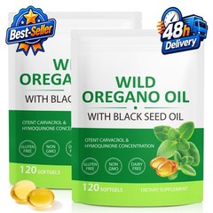Oil of Oregano Softgels 6000mg with Black Seed Oil 240 Count