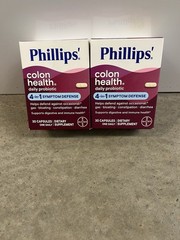 X 2 – Phillips Colon Health Daily Probiotic Dietary Supplement 30ct Exp 2028