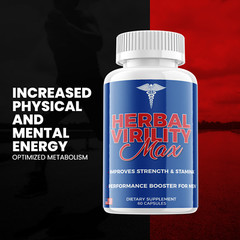 (2 Pack) Herbal Virility Max Men Pills for Male Support & Energy (120 Capsules)