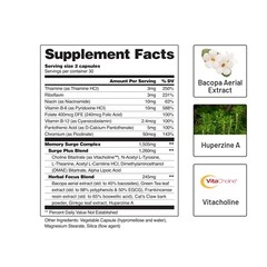 Organic Nootropic Brain Booster Improve Brain Focus, Clarity And Memory – 60ct