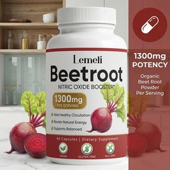 1300mg, Beetroot – Lemeli Lemeli Beet Root Supplement 60 Capsules