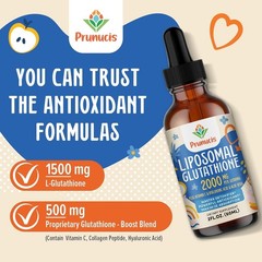 LIPOSOMAL GLUTATHIONE LIQUID 2000mg Anti Aging Antioxidant Detoxifier 60ml
